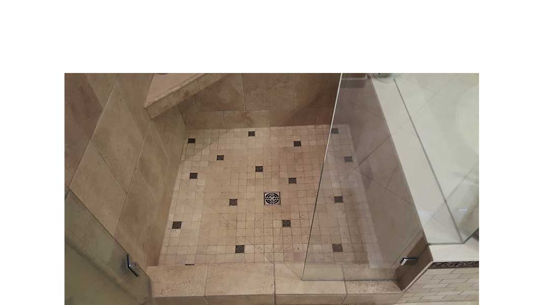 garrett master shower floor remodel